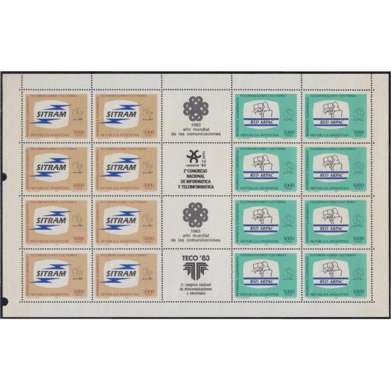 Argentina 1346/47 1983 Información tecnológica MNH Argentina 1346/47 1983 Información tecnológica MNH