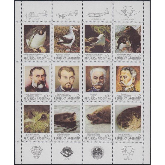 Argentina 1392/03 1983 Pioneros y Fauna en la Antártica Argentina MNH Argentina 1392/03 1983 Pioneros y Fauna en la Antártica Argentina MNH