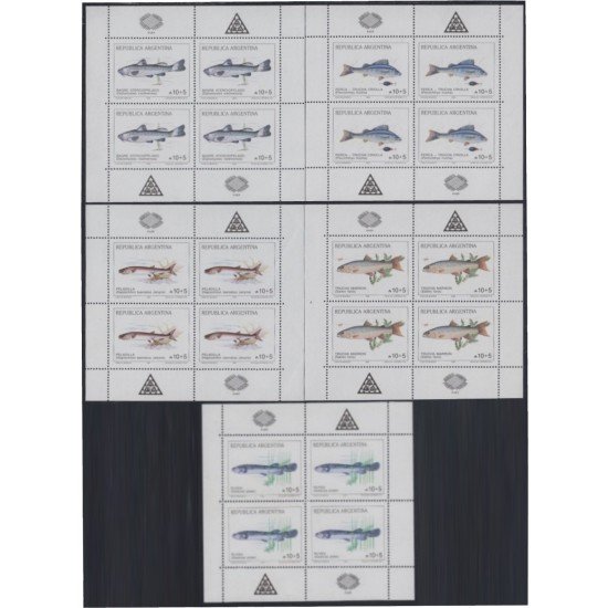 Argentina 1675/79 1989 Filatelia Argentina Peces MNH