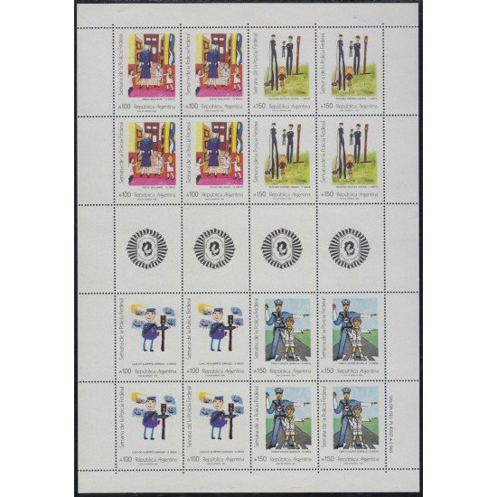 Argentina 1700/03 1989 Semana de la policía Federal MNH Argentina 1700/03 1989 Semana de la policía Federal MNH