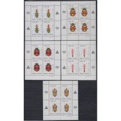 Argentina 1717/21 1990 Filatelia Argentina Insectos MNH Argentina 1717/21 1990 Filatelia Argentina Insectos MNH