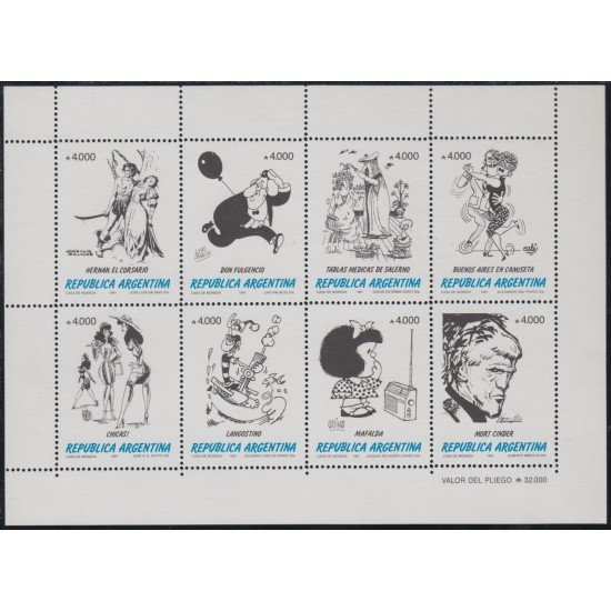 Argentina 1745/52 1991 Dibujos Humorísticos MNH Argentina 1745/52 1991 Dibujos Humorísticos MNH