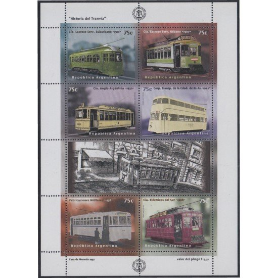 Argentina 1971/76 1997 Historia del Tranvía MNH