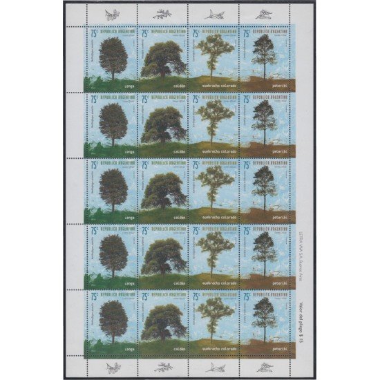 Argentina 2115/18 1999 Flora Árboles Trees MNH