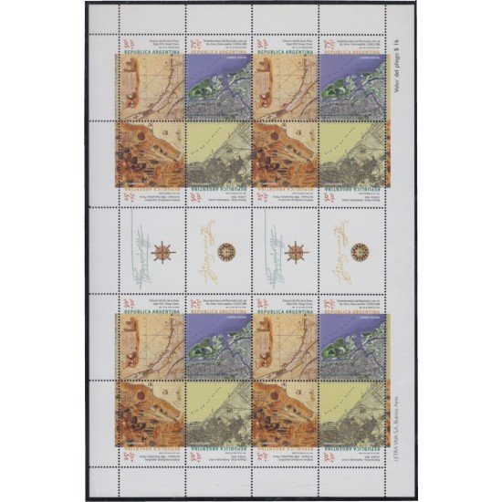 Argentina 2124/27 1999 Cartografía MNH Argentina 2124/27 1999 Cartografía MNH