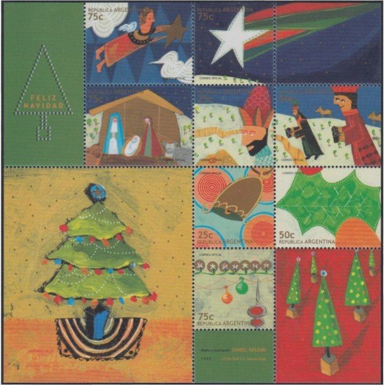 Argentina 2143/50 1999 Navidad Christmas MNH