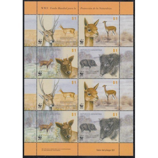 Argentina 2320/23 2002 Fauna Protección de la Naturaleza Venado MNH Argentina 2320/23 2002 Fauna Protección de la Naturaleza Venado MNH