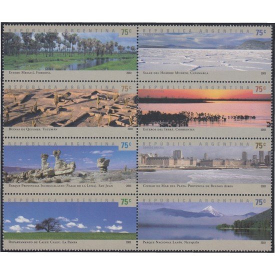 Argentina 2403/10 2003 Paisajes MNH Argentina 2403/10 2003 Paisajes MNH