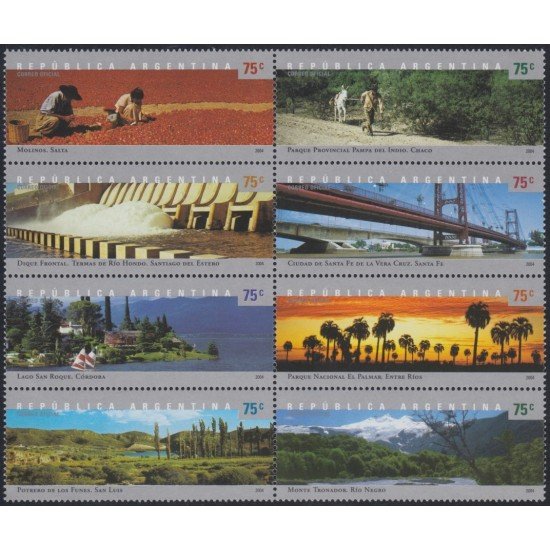 Argentina 2442/49 2004 Paisajes MNH Argentina 2442/49 2004 Paisajes MNH