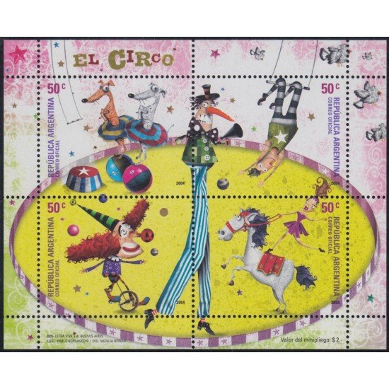 Argentina 2456/59 2004 El Circo MNH Argentina 2456/59 2004 El Circo MNH