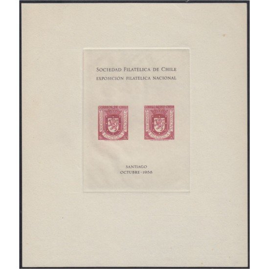 Chile HB 3 1958 Sociedad Filatélica de Chile MNH Chile HB 3 1958 Sociedad Filatélica de Chile MNH