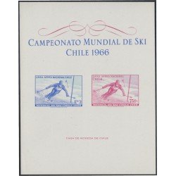 Chile HB 6 1966 Campeonato Mundial de Ski Chile 1966 MNH Chile HB 6 1966 Campeonato Mundial de Ski Chile 1966 MNH