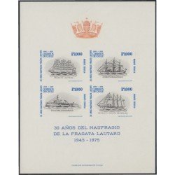 Chile HB 21 1975 30 Años del naufragio de la fragata Lautaro MNH Chile HB 21 1975 30 Años del naufragio de la fragata Lautaro MNH
