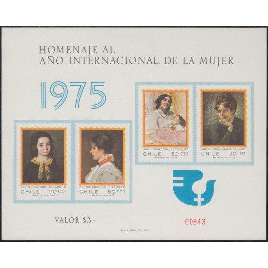Chile HB 22 1975 Homenaje Año Internacional de la Mujer MNH Chile HB 22 1975 Homenaje Año Internacional de la Mujer MNH