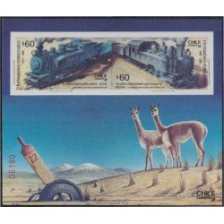 Chile HB 32 1988 Patrimonio Ferroviario Trenes Trains MNH