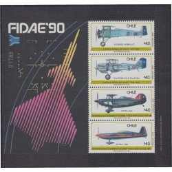 Chile HB 35 1990 FIDAE 90 Foro Internacional Fuerzas Aéreas MNH