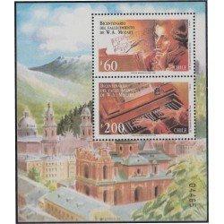 Chile HB 39B 1991 Bicentenario de la muerte de Wolfgang Amadeus Mozart MNH