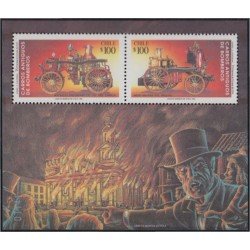 Chile HB 44 1993 Carros Antiguos de Bomberos MNH