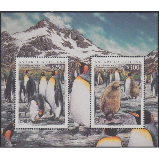 Chile HB 49 1996 Fauna de la Antártica Chilena Pingüinos Rey MNH Chile HB 49 1996 Fauna de la Antártica Chilena Pingüinos Rey MNH