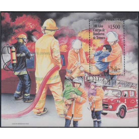 Chile HB 57 1999 100 Años Cuerpo de bomberos de Temuco MNH Chile HB 57 1999 100 Años Cuerpo de bomberos de Temuco MNH