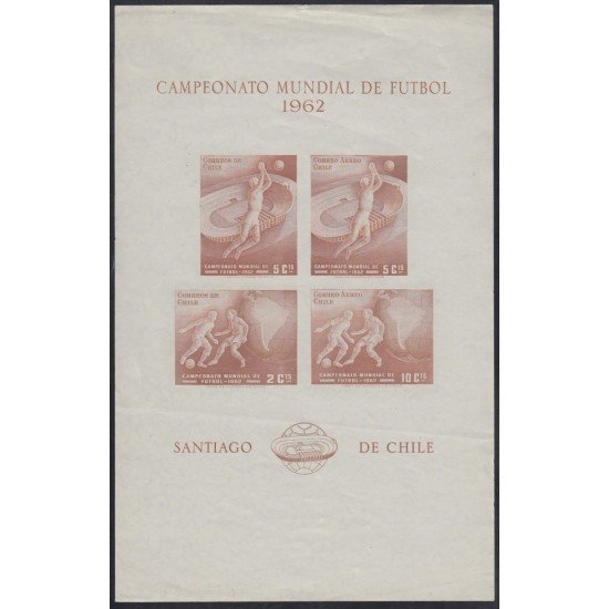 Chile HB Campeonato Mundial de Futbol 1962 sin dentar MNH Chile HB Campeonato Mundial de Futbol 1962 sin dentar MNH