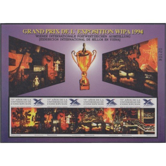 Chile 1994 HB Gran Prix exposición Wipa 1994 sin dentar MNH Chile 1994 HB Gran Prix exposición Wipa 1994 sin dentar MNH