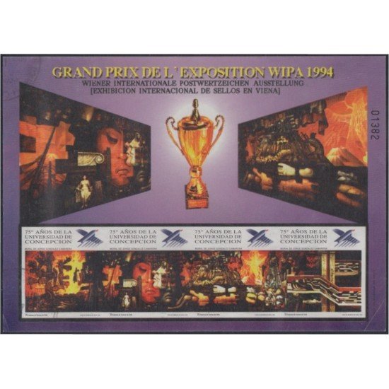 Chile 1994 HB Gran Prix exposición Wipa 1994 sin dentar usada Chile 1994 HB Gran Prix exposición Wipa 1994 sin dentar usada
