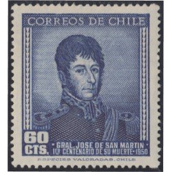 Chile 229 1949 Centenario de la Muerte del General San Martín MH Chile 229 1949 Centenario de la Muerte del General San Martín MH