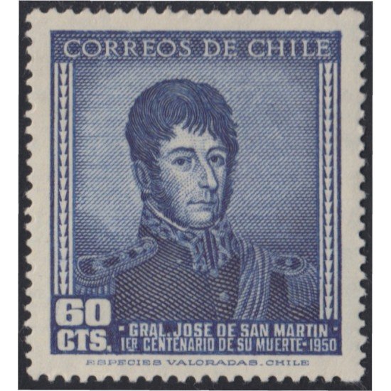 Chile 229 1949 Centenario de la Muerte del General San Martín MH Chile 229 1949 Centenario de la Muerte del General San Martín MH