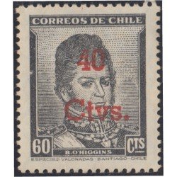 Chile 231 1952 Timbres postales de 1948 B.O.Higgins MNH Chile 231 1952 Timbres postales de 1948 B.O.Higgins MNH