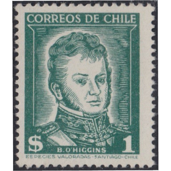 Chile 232 1952 Serie corriente B.O.Higgins MH Chile 232 1952 Serie corriente B.O.Higgins MH
