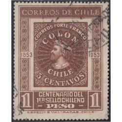 Chile 240 1953 Centenario del 1º sello chileno usado Chile 240 1953 Centenario del 1º sello chileno usado