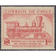 Chile 247 1954 Centenario del 1º Ferrocarril de Sudamérica MNH 