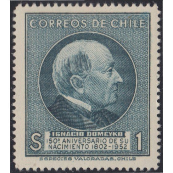 Chile 248 1954 150 Años del nacimiento de Ignacio Domeyko MNH Chile 248 1954 150 Años del nacimiento de Ignacio Domeyko MNH