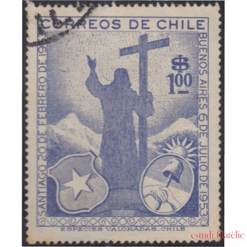Chile 254 1955 Visitas reciprocas de Presidentes chileno y argentino usado