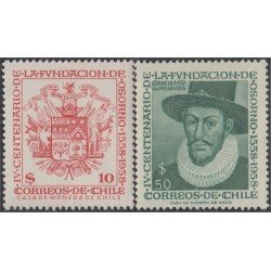 Chile 268/69 1958 4º Centenario de la Villa de Osorno MNH