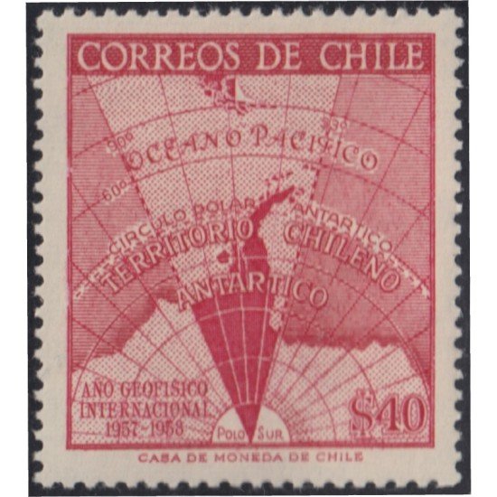 Chile 275 1958 Año geofísico Internacional MH Chile 275 1958 Año geofísico Internacional MH