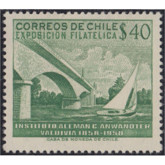 Chile 276 1958 Instituto Alemán C. Anwandter Valdivia MNH Chile 276 1958 Instituto Alemán C. Anwandter Valdivia MNH