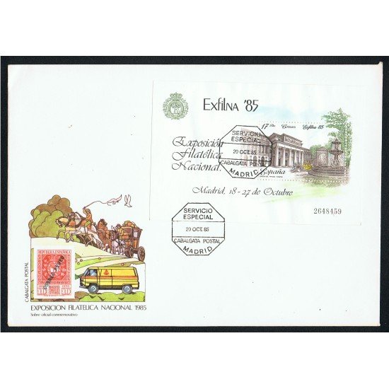 España 2814 1985 HB Exfilna 1985 con matasello Servicio especial España 2814 1985 HB Exfilna 1985 con matasello Servicio especial