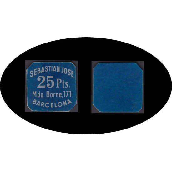 Cooperativa Sebastian Jose Mdo. Borne, 171 Barcelona 25 pesetas Cooperativa Sebastian Jose Mdo. Borne, 171 Barcelona 25 pesetas
