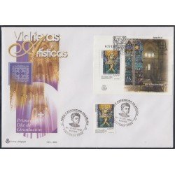 España 3954 2002 matasello y sobre Primer día Feria 2002 Vidrieras arte español España 3954 2002 matasello y sobre Primer día Feria 2002 Vidrieras arte español