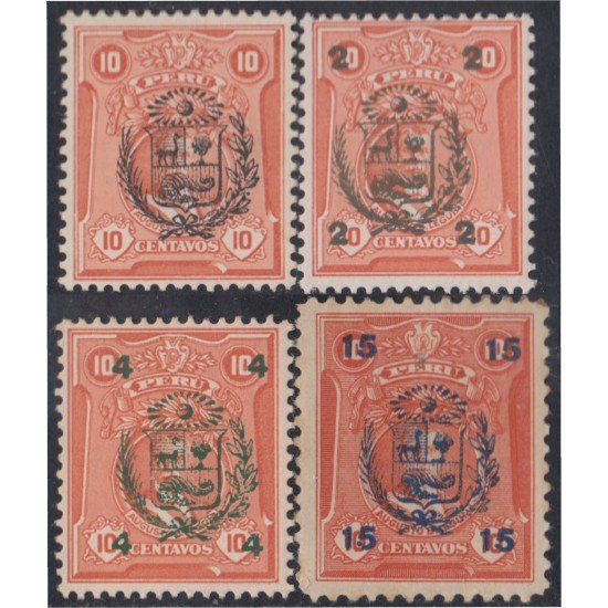 Perú 244/47 1930 Tipo hh héliogravé MH Perú 244/47 1930 Tipo hh héliogravé MH