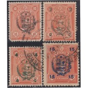 Perú 244/47 1930 Tipo hh héliogravé usados Perú 244/47 1930 Tipo hh héliogravé usados
