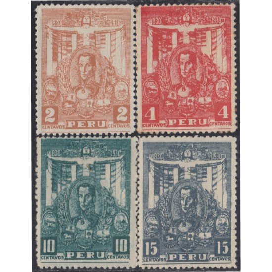Perú 254/57 1931 Centenario de la muerte de Simón Bolívar MH Perú 254/57 1931 Centenario de la muerte de Simón Bolívar MH