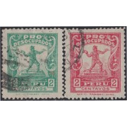 Perú 258/58A 1931/32 Pro Desocupados usados Perú 258/58A 1931/32 Pro Desocupados usados