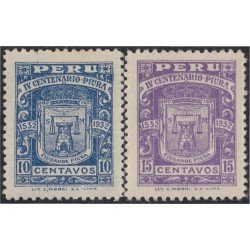Perú 271/72 1932 4º Centenario de la Villa de Piura MH Perú 271/72 1932 4º Centenario de la Villa de Piura MH