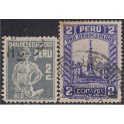 Perú 292/93 1933 Estatua de la Libertad Nueva York usado Perú 292/93 1933 Estatua de la Libertad Nueva York usado