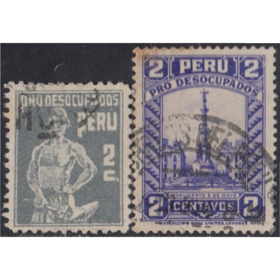 Perú 292/93 1933 Estatua de la Libertad Nueva York usado Perú 292/93 1933 Estatua de la Libertad Nueva York usado