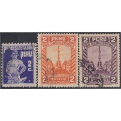 Perú 295/96A 1934/35 Pro Desocupados usados Perú 295/96A 1934/35 Pro Desocupados usados
