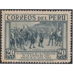 Perú 307 1935 4º Centenario de la Villa de Lima MNH Perú 307 1935 4º Centenario de la Villa de Lima MNH